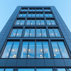 Wall Mural - Modern Office Building Facade with Glass Windows