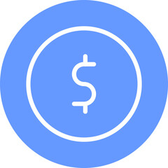 Sticker - Coins Vector Icon