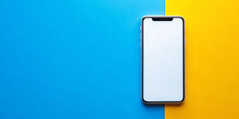 phone with blue background