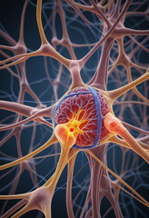 Aufkleber - Macro presentation of neural network in the human nervous system