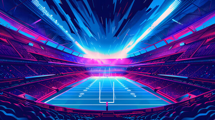 background illustration for an american football match