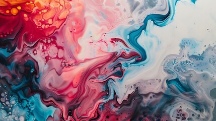 Leinwandbilder - Original artwork photo of marble ink abstract art High resolution photograph from exemplary original painting Abstract painting was painted on HQ paper texture to create smooth marblin : Generative AI