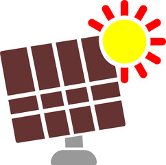 Sticker - Solar Panel Vector Icon