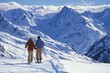 © DK_2020 - Young couple skiing on mountain Austria Alps Salzburg