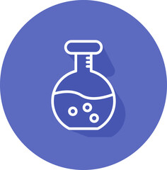 Sticker - Flask Vector Icon