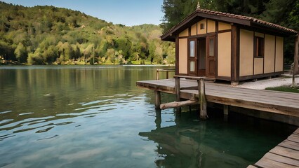 Wall Mural - lake house 3