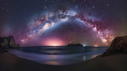 The picture shows the Milky Way galaxy from the perspective of planet Earth.