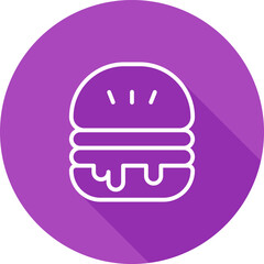 Sticker - Burger Vector Icon