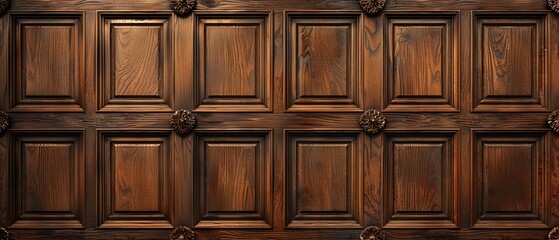 Wall Mural - Luxury wood paneling background or texture. highly crafted classic / traditional wood paneling