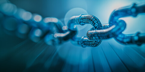 Photo of chain in the digital world