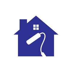 Poster - house painting logo icon