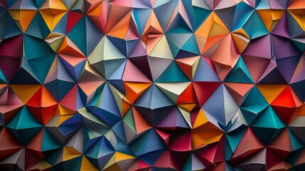 Wall Mural - Geometric patterns in graphic design create eye-catching visuals that draw attention and communicate ideas with clarity and precision.