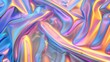 © Bijac - iridescent holographic satin fabric background with wavy folds and creases trendy modern texture studio photography