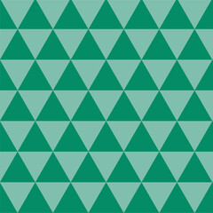 Wall Mural - Geometric seamless pattern.Triangle repeat pattern in green.Abstract graphic vector background.