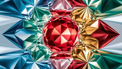 Abstract polygonal gems colors background Wallpaper