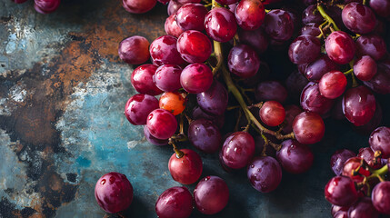 fresh grape top down view background poster 