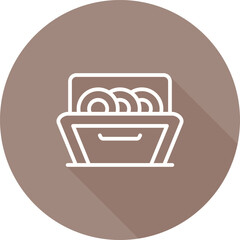 Sticker - Dishwasher Vector Icon