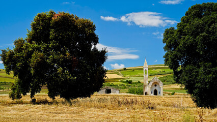 Wall Mural - Chiesa e borgo fantasma di Sanzanello. Puglia.Italy