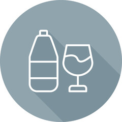 Sticker - Wine Vector Icon