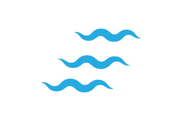 Wall Mural - Set wind blow line icon. Blowing wind outline icons. Windy weather symbol, logo - vector