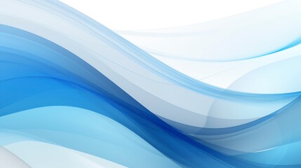 Sticker - Abstract background with smooth lines in blue and white colors