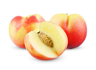 Wall Mural - Nectarine isolated on white background.