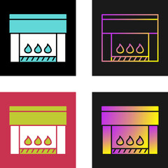 Wall Mural - Electric Fireplace Vector Icon