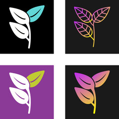 Sticker - Leaves Vector Icon