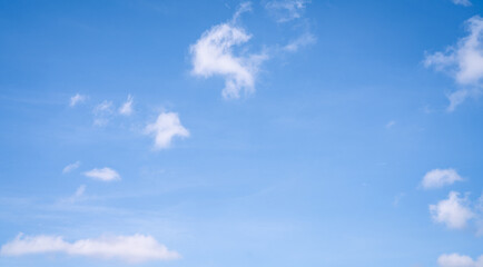 Wall Mural - beautiful blue sky and white cumulus clouds abstract background. cloudscape background. blue sky and