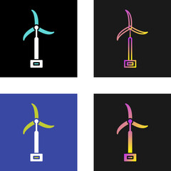 Canvas Print - Windmill Vector Icon