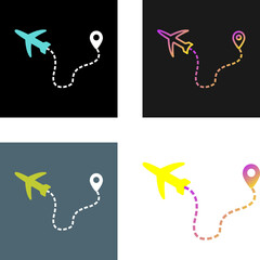 Wall Mural - Plane Flying Vector Icon