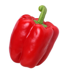 Wall Mural - red sweet bell pepper isolated, transparent PNG, PNG format, closeup, single.