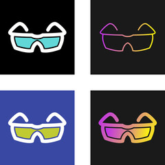 Sticker - Goggles Vector Icon