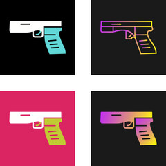 Poster - Gun Vector Icon