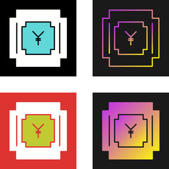 Sticker - Yen Symbol Vector Icon