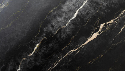 black minimalistic light marble texture close-up with gold inclusions and veins, wallpaper with copy space for product presentation, delicate luxury wallpaper, stone mineral banner office liquid