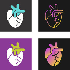 Sticker - Medical Heart Vector Icon