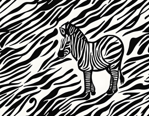 Wall Mural - Soft simple abstract irregular zebra pattern