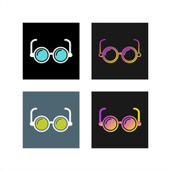 Sticker - Eyeglasses Vector Icon