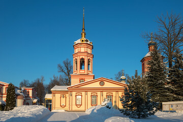 Church of the Exaltation of the Holy Cross in Altufyev on a winter day, Moscow