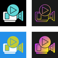 Sticker - Video Vector Icon