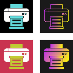 Sticker - Printer Vector Icon