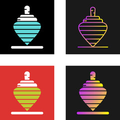 Sticker - Spinning Top Vector Icon