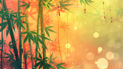 Wall Mural - Summer Tanabata Image Background Wallpaper