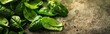© Juan - Fresh spinach leaves on a dark rustic surface