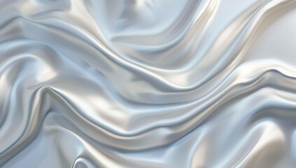 Canvas Print - White abstract background with gentle, flowing waves