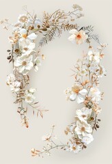 Sticker - Flowers, white roses and eucalyptus branches. Modern floral frame with watercolors. Ideal for wedding stationary, greetings, wallpapers, fashion, home decorations.