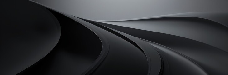 Wall Mural - a modern abstract black and silver are light gray with a white gradient and hard lines tech a diagon