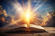 © Wilson - open bible with a light shining on it