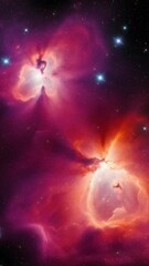 Wall Mural - Space landscape with galaxy and stars.